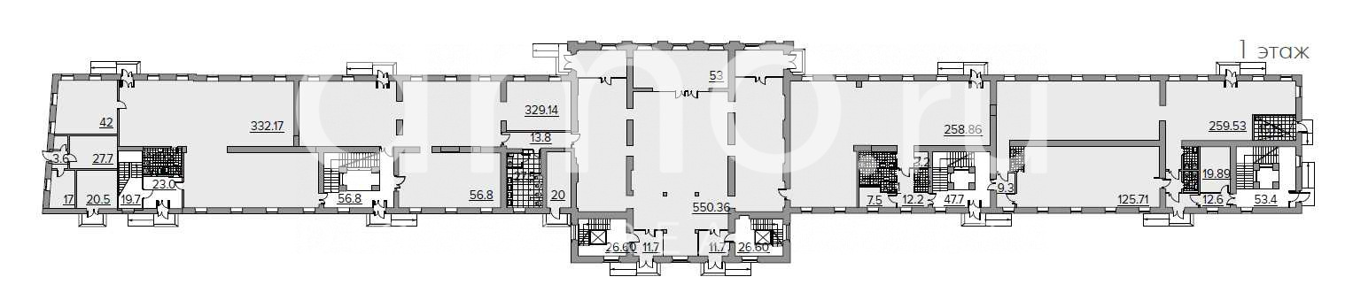 Планировка офиса 3580-7160 м², Особняк «Екатерининский особняк»